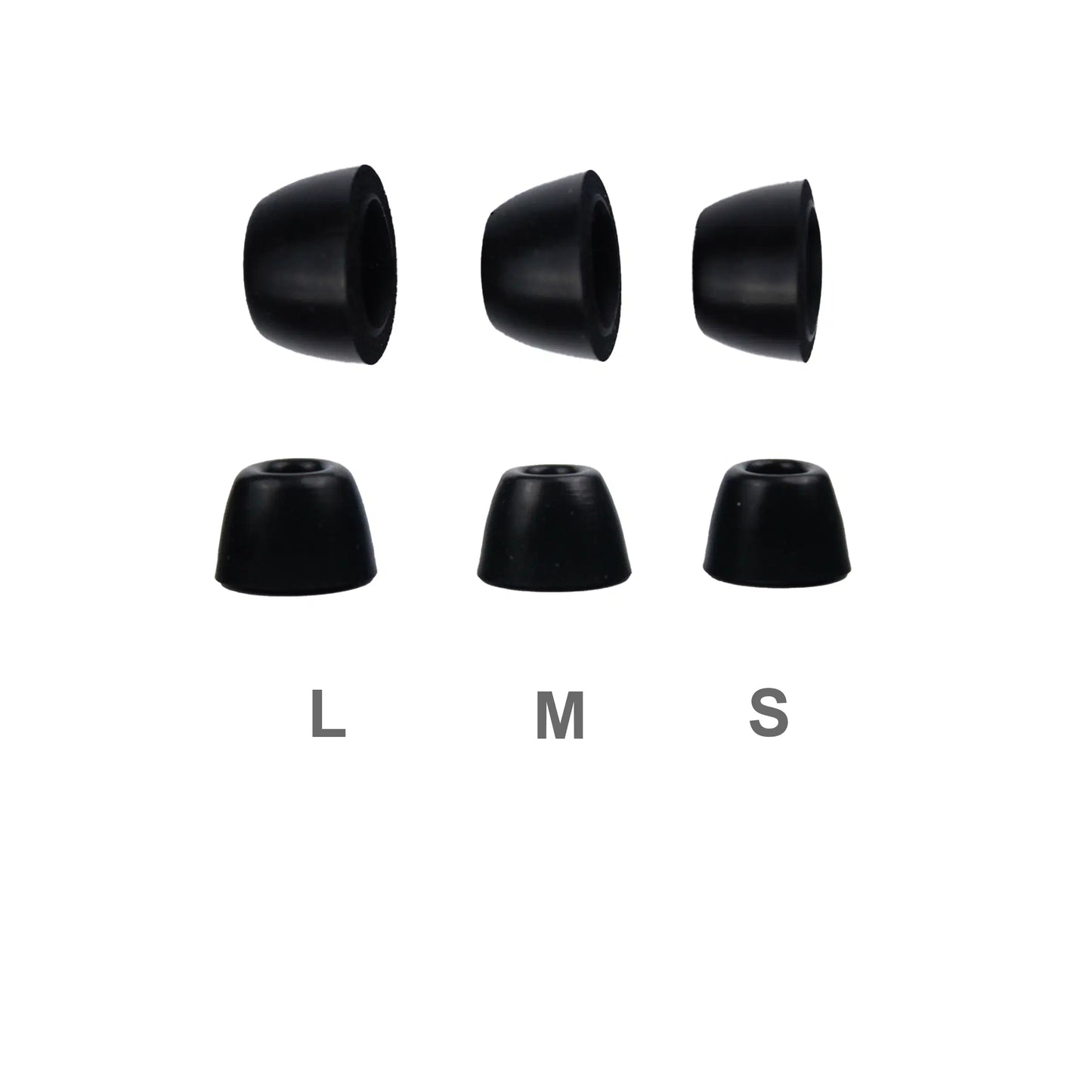 Memory Foam Eartips for Komutr Earbuds, S/M/L 3 Pairs, Black - Komutr