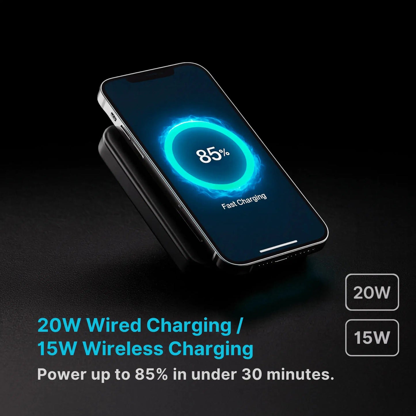 Power Bank for Magsafe,Portable Slim Magnetic Fast Charging for Travel, 5000 mAh 20W Type C - Komutr