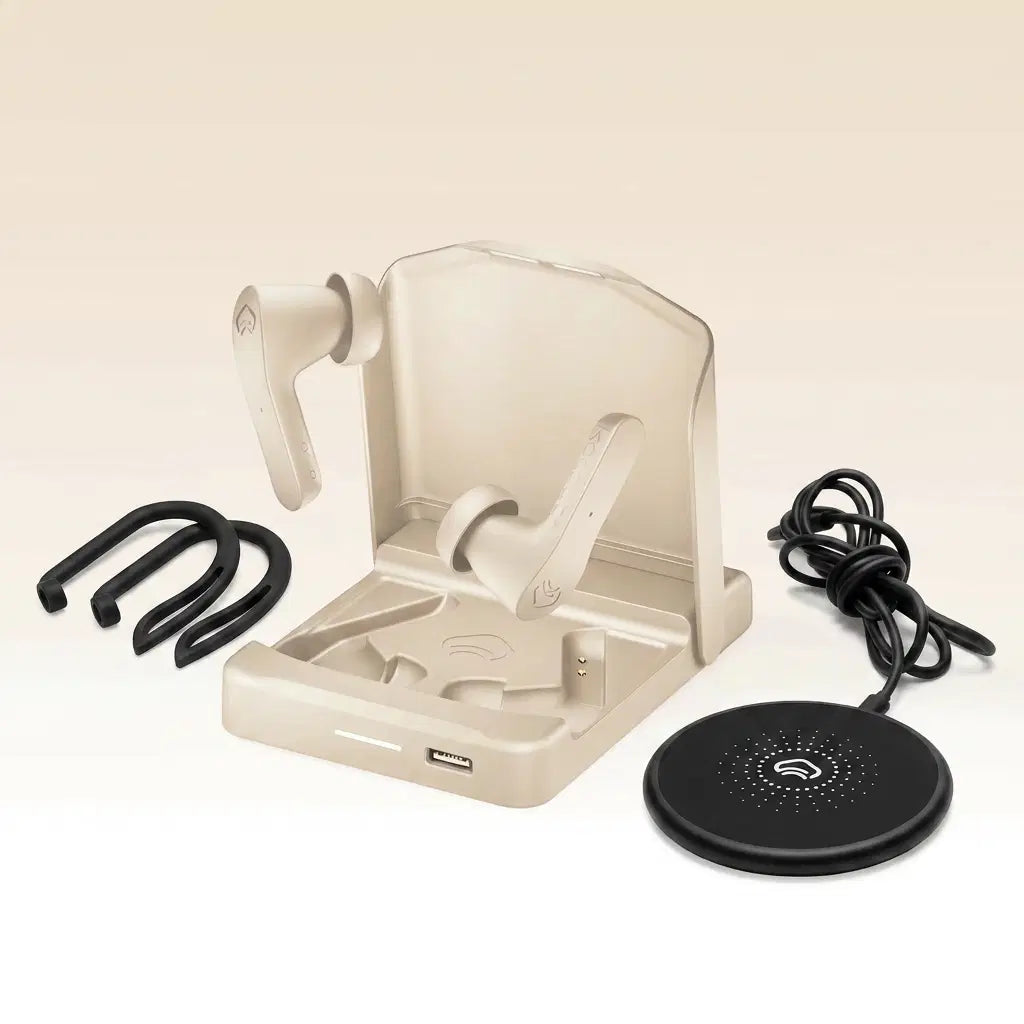 Summer Special Sale Bundle: Komutr Earbuds+Wireless Charger+Ear Hooks