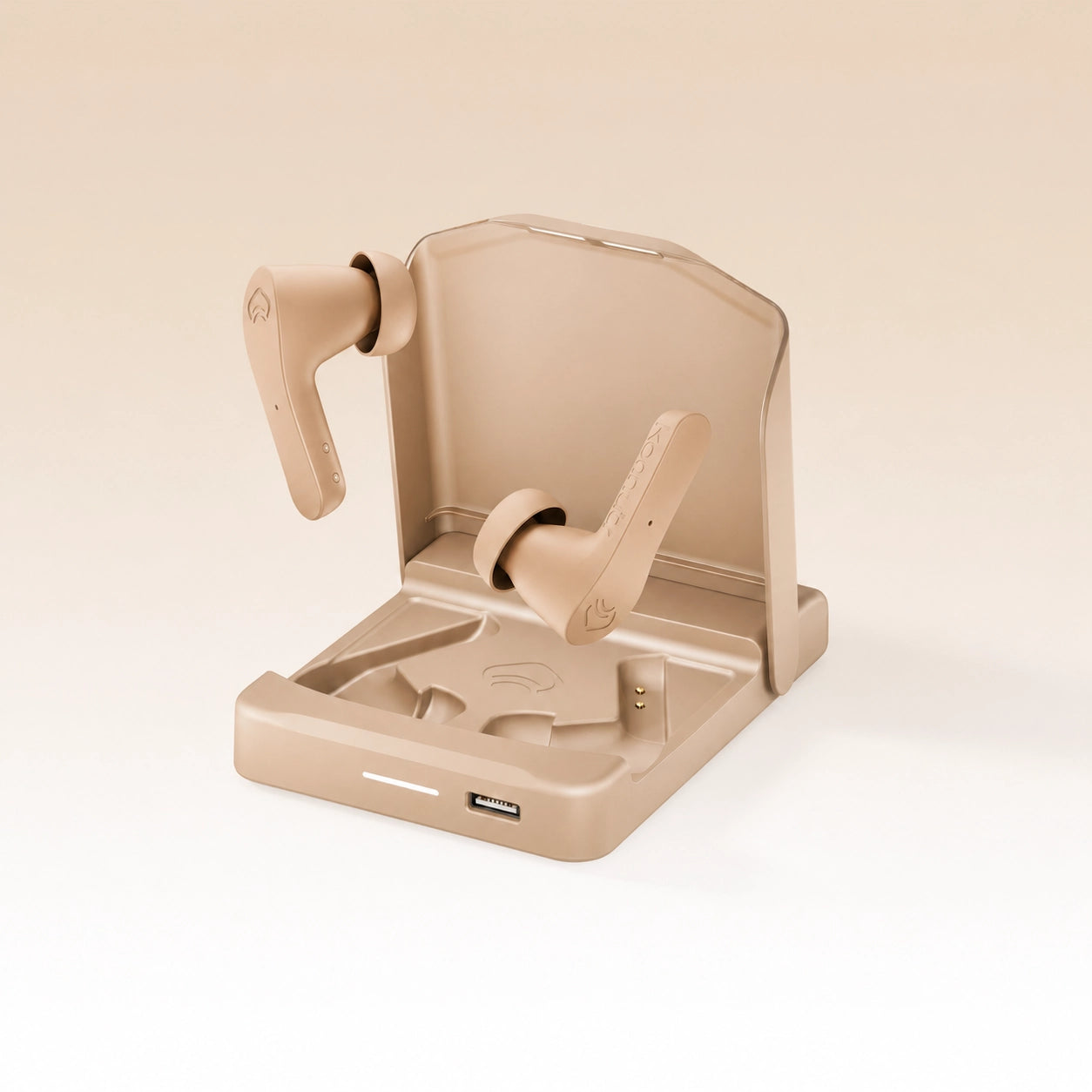 Komutr Ohrhörer Magnetisches Slim-Case mit integriertem Ständer und Anti-Verlust-Design