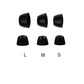 Memory Foam Eartips for Komutr Earbuds, S/M/L 3 Pairs, Black - Komutr