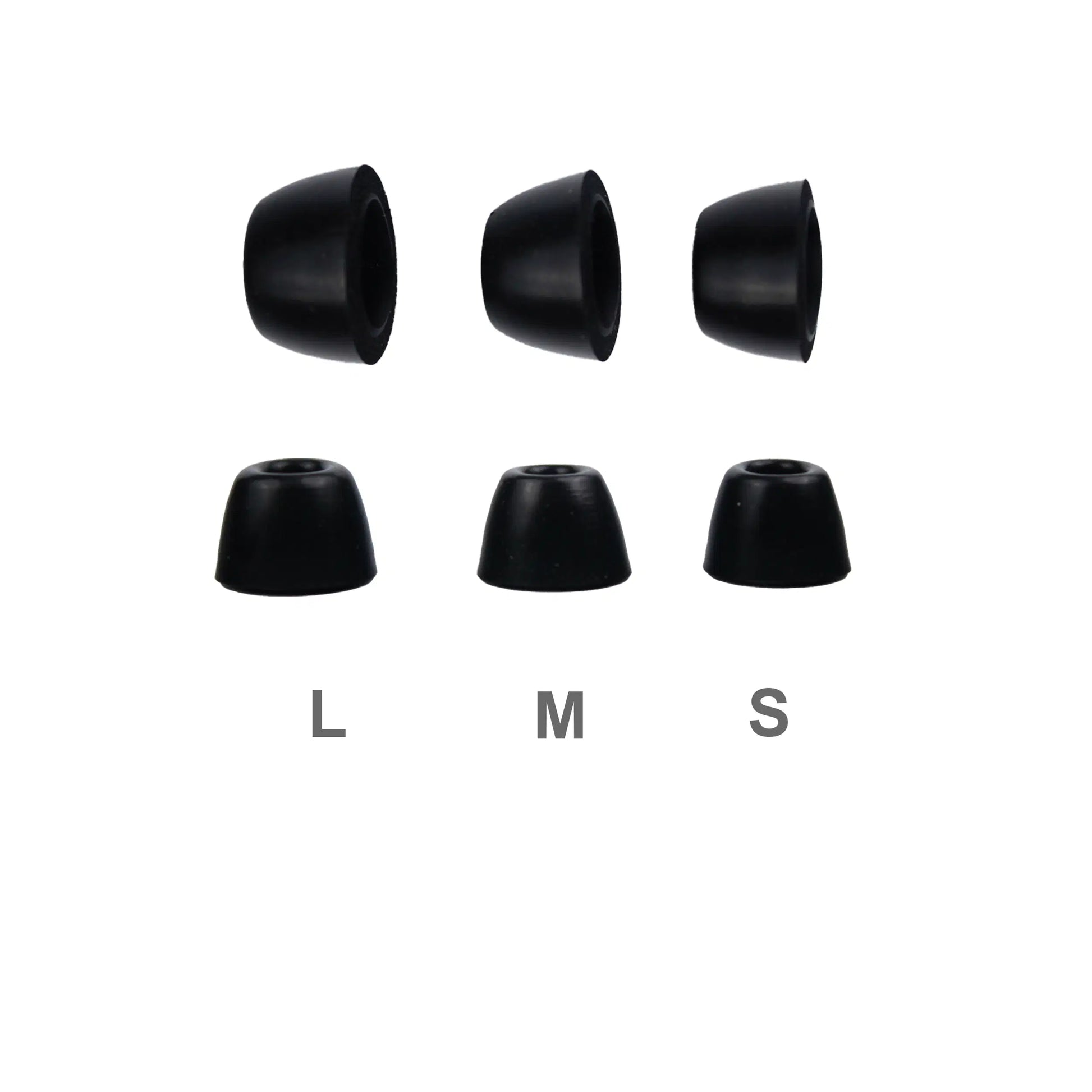 Memory Foam Eartips for Komutr Earbuds, S/M/L 3 Pairs, Black - Komutr