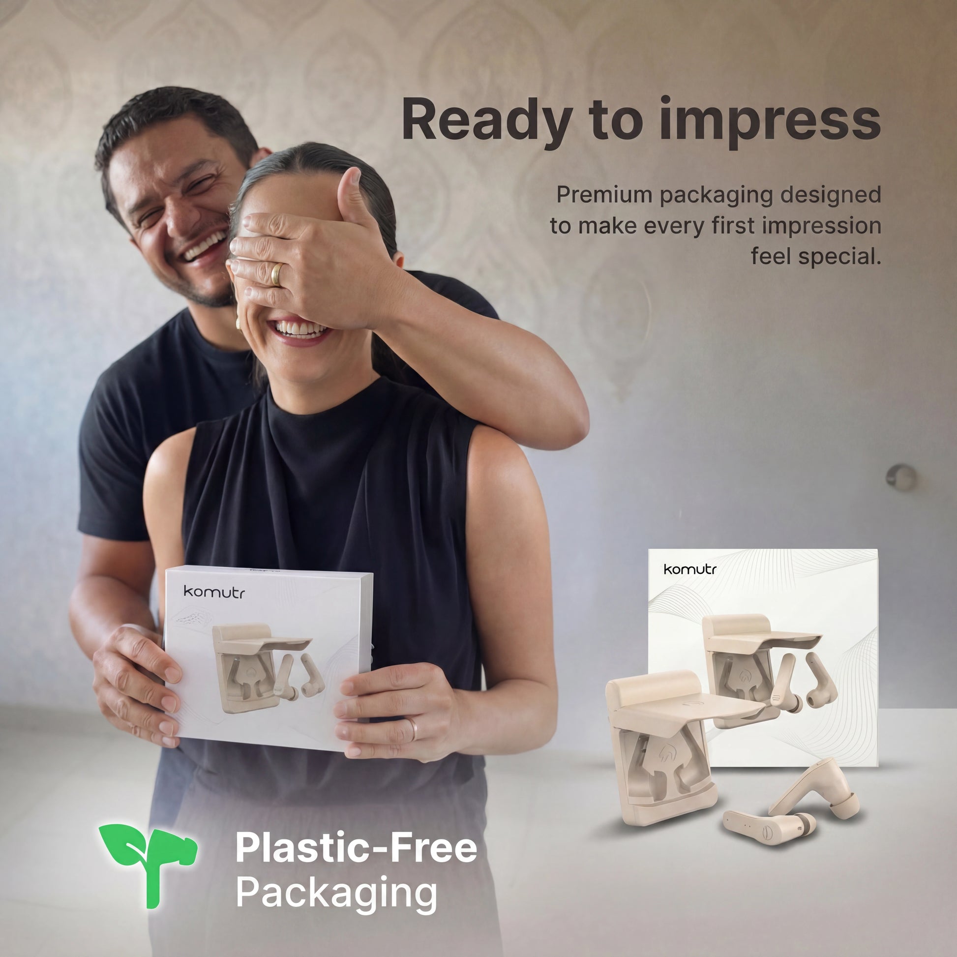 Komutr Earbuds with Slim MagSafe Built-In Kickstand - Komutr