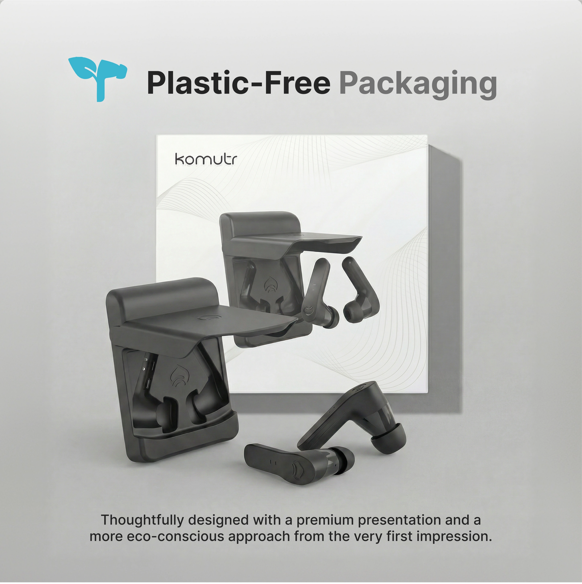 Komutr Earbuds with Slim MagSafe Built-In Kickstand - Komutr