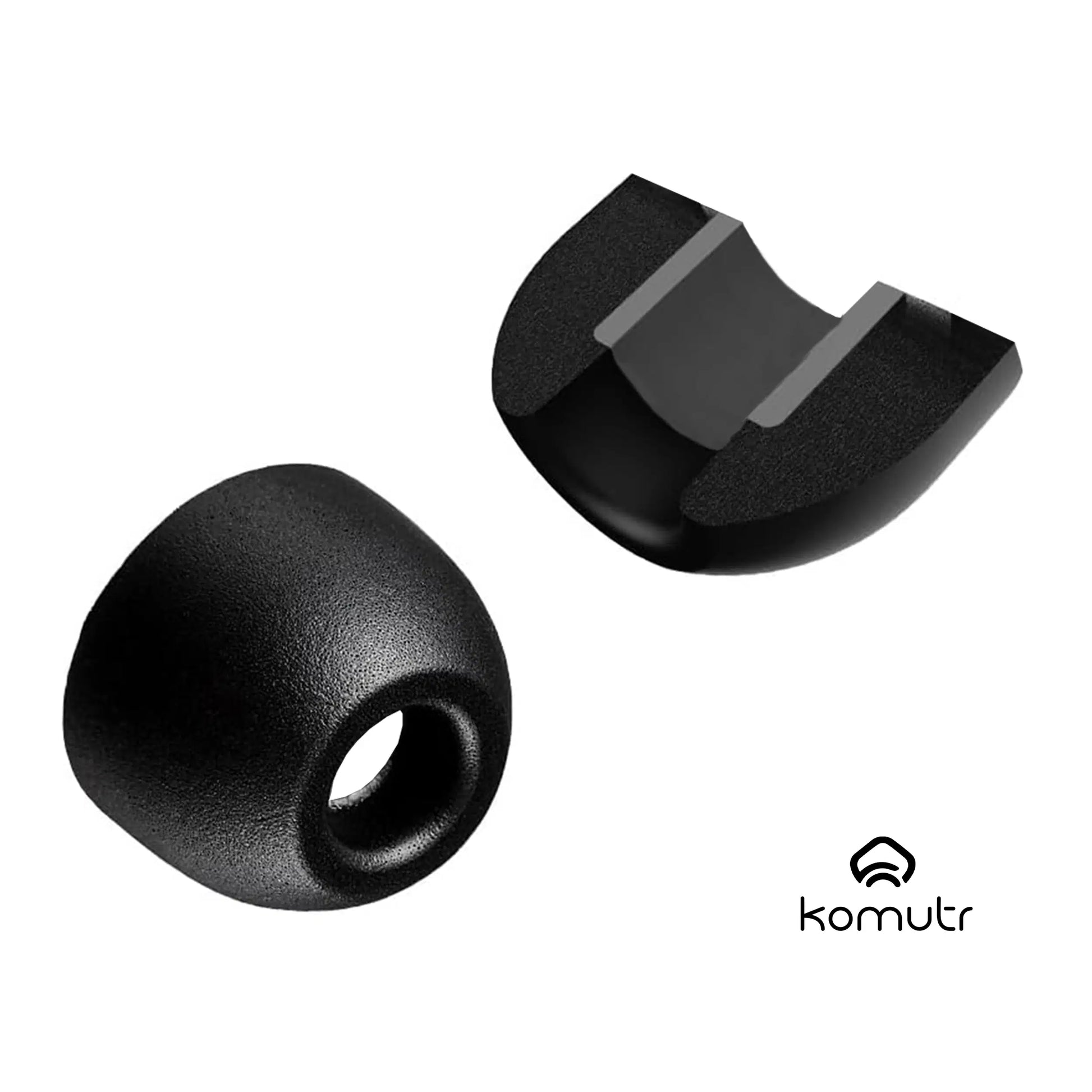 Memory Foam Eartips for Komutr Earbuds, S/M/L 3 Pairs, Black - Komutr