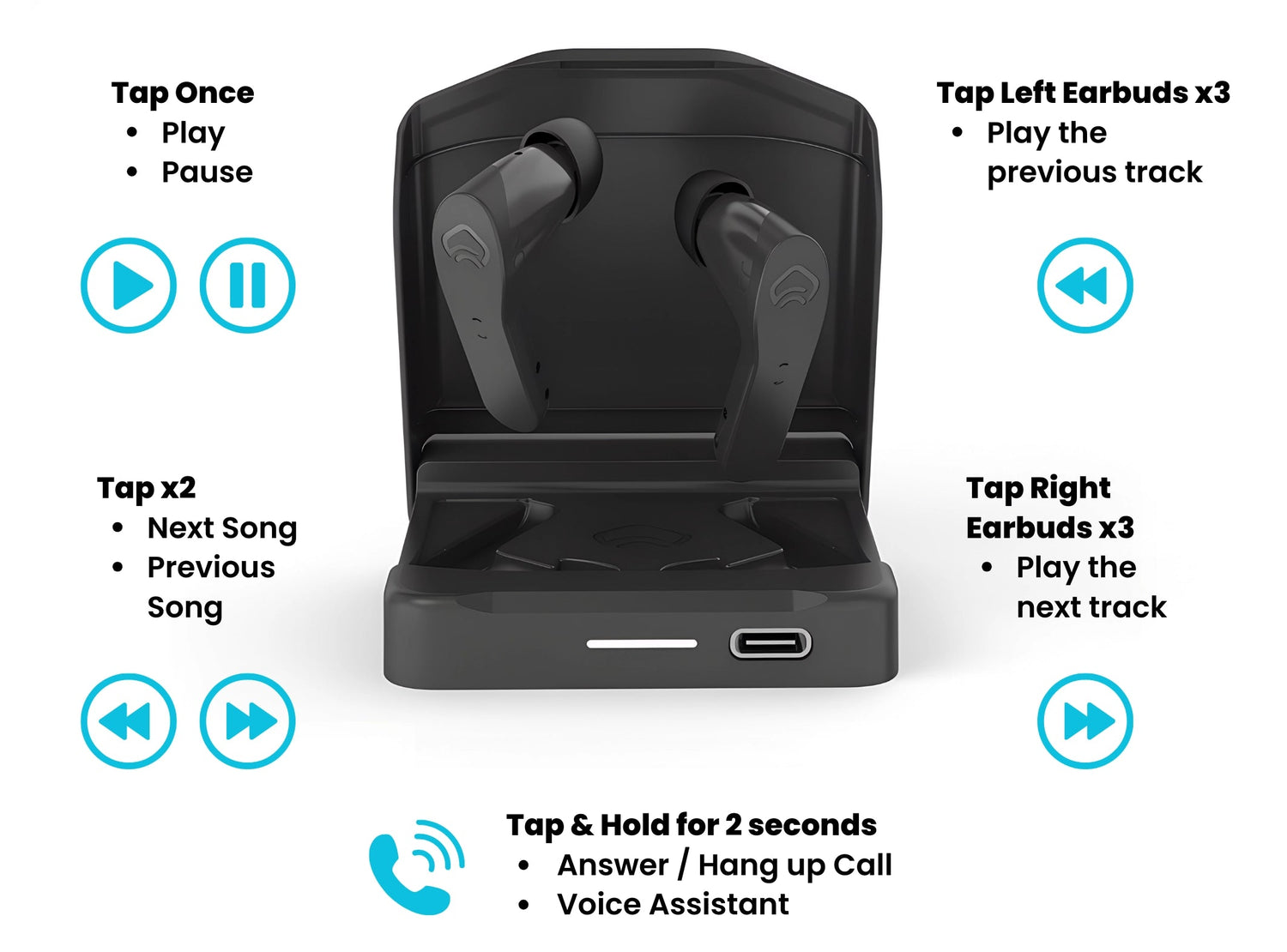 Komutr Earbuds with Slim MagSafe Built-In Kickstand - Komutr