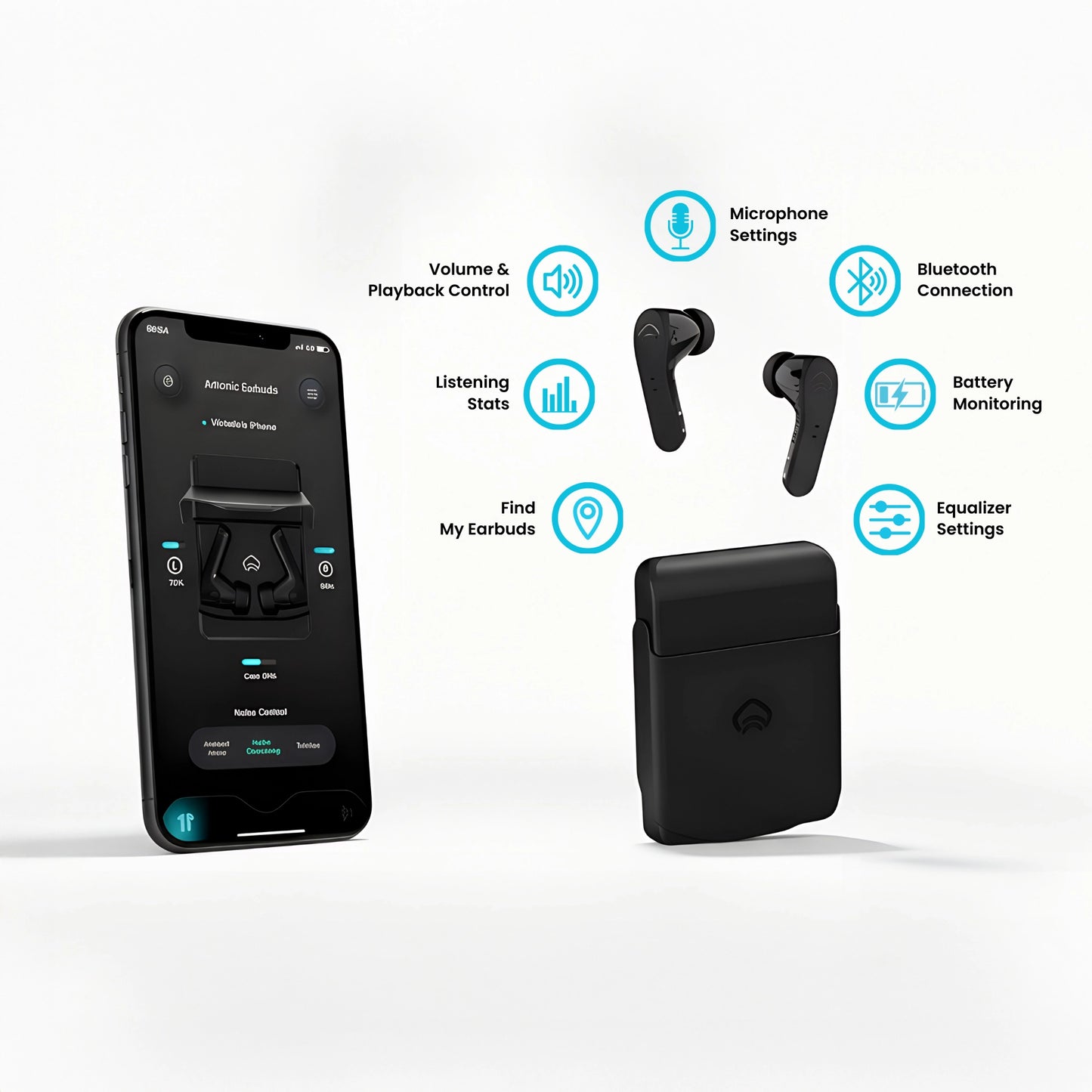 Komutr Earbuds with Slim MagSafe Built-In Kickstand