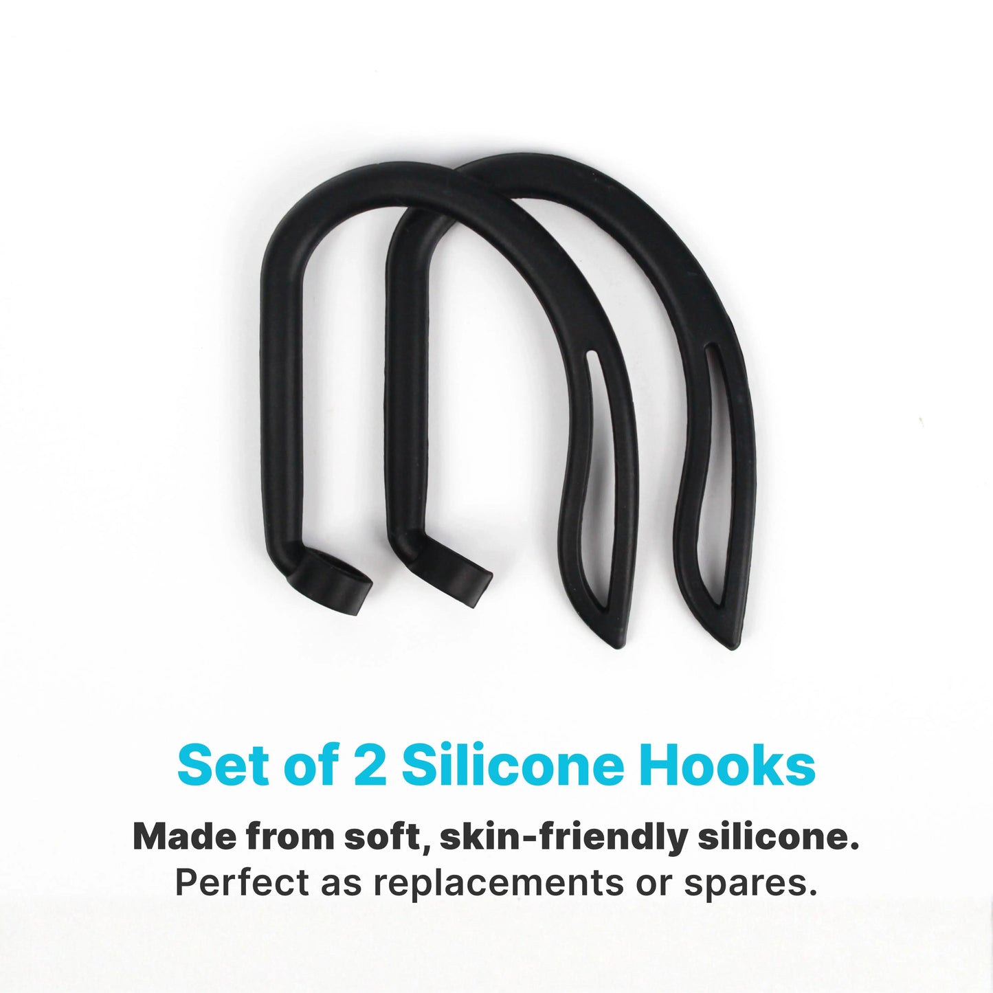 Silicone Ear Hooks for Komutr Earbuds & AirPods, Anti-Slip Comfortable Fit[2 Pairs] - Komutr