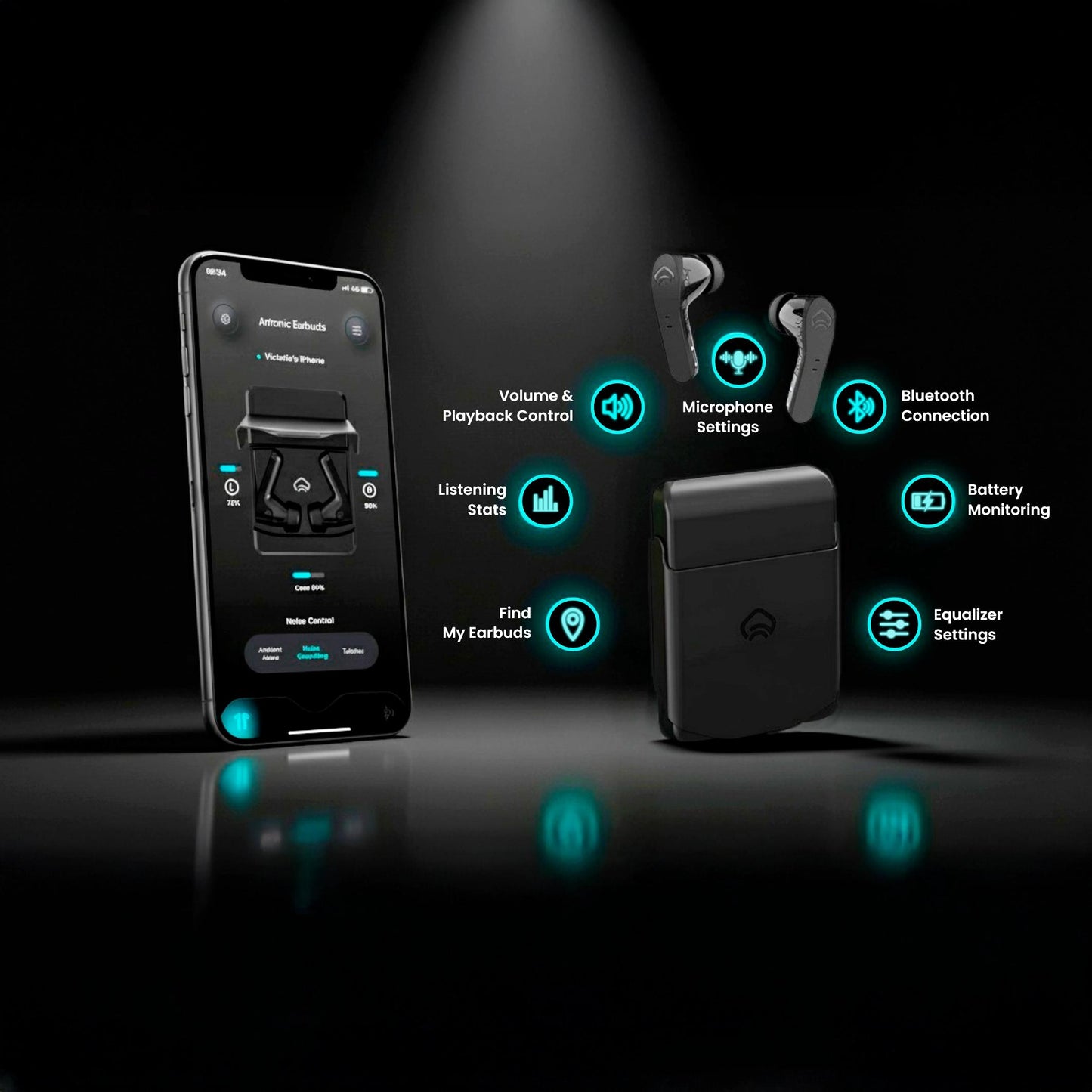 Komutr Earbuds with Slim MagSafe Built-In Kickstand